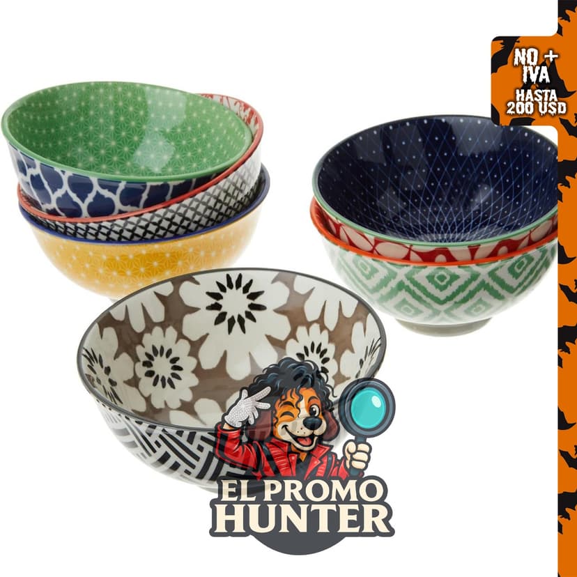 Certified International Soho - Vajilla de porcelana multicolor.