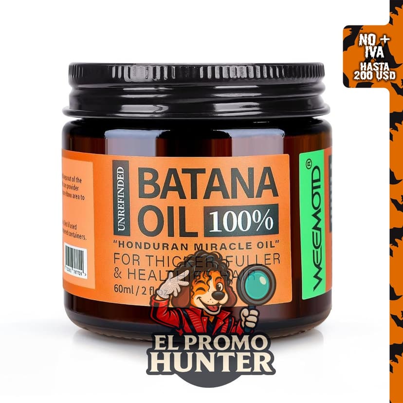Aceite de batana 100% crudo WEEMOTD para cabello, 59 ml.