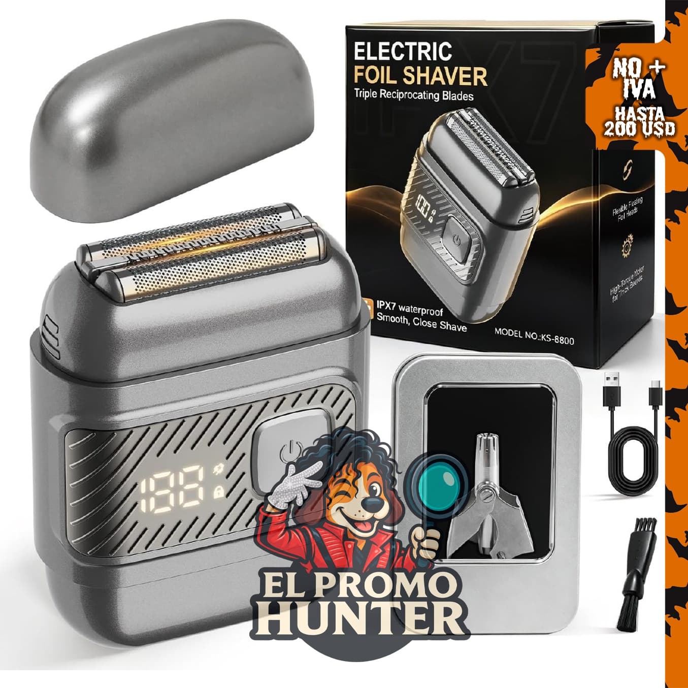 Nova Rix mini maquinilla de afeitar eléctrica para hombres.
