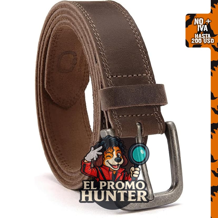 Cinturón de cuero para hombre CHAOREN, 3.5 cm de ancho, diseñado para jeans.