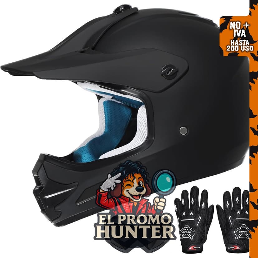 Casco de motocross para niños y jóvenes, aprobado por DOT.