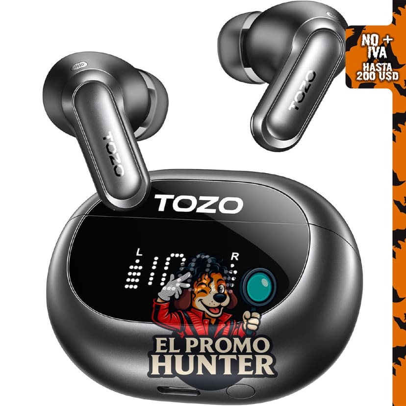 TOZO NC20 Auriculares inalámbricos con cancelación activa de ruido LDAC.