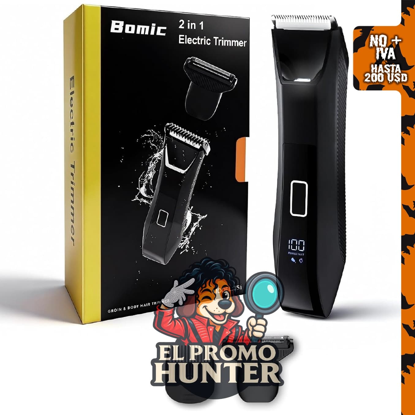 Manscaper - Cortadora corporal 2 en 1 para hombre, rasuradora de bolas IPX7.