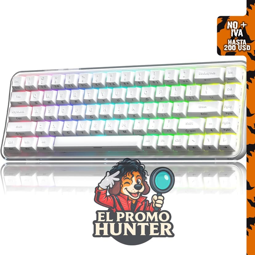 Womier Teclado mecánico inalámbrico Bluetooth para juegos.