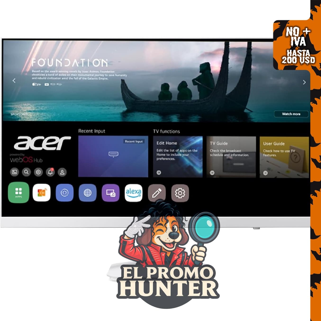 Monitor Acer KS272 de 27" (68.6 cm) FHD 1920x1080 con tecnología IPS y sistema operativo WebOS.