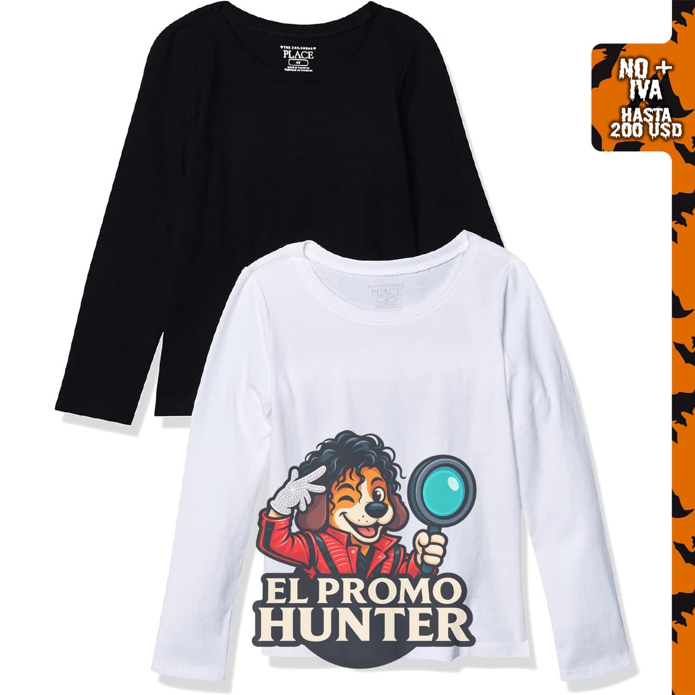 The Children's Place Camiseta de manga larga para niñas y bebés, paquete de 2.