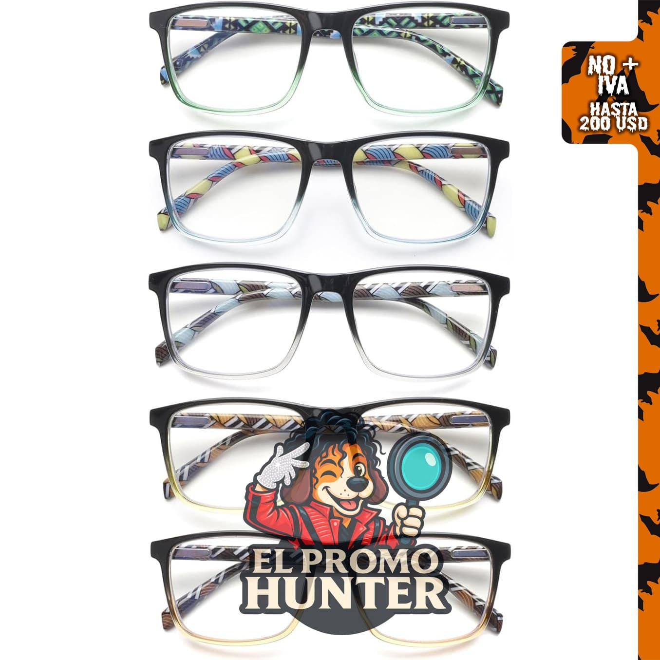 BIENCOOL Lentes para leer, pack de 5, con protección contra luz azul.