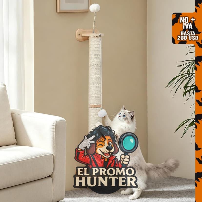 EMUST Rascador para gatos montado en la pared de 84 cm, poste.