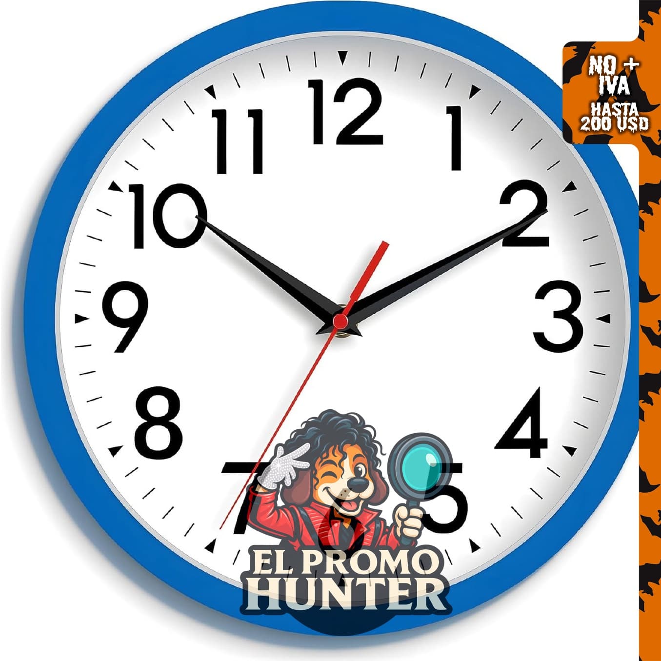 DAXSMY Reloj de pared analógico de 20.32 cm, silencioso, funciona con pilas, diseño moderno y decorativo.