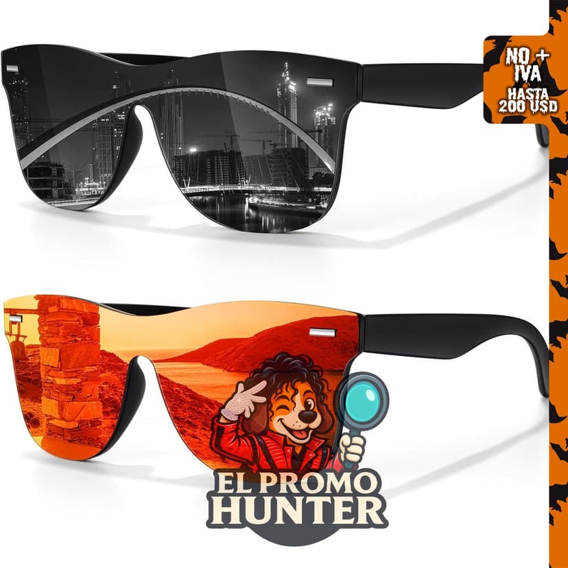 Gafas de sol polarizadas sin montura para hombres y mujeres.