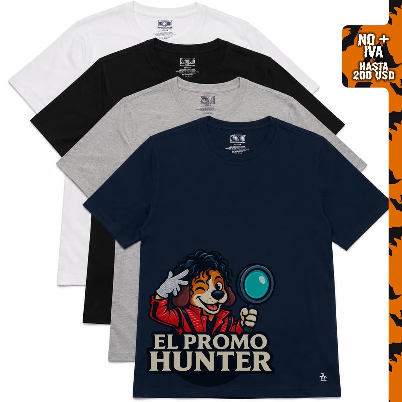 Original Penguin paquete de camisetas de cuello redondo para hombre, algodón suave y transpirable.