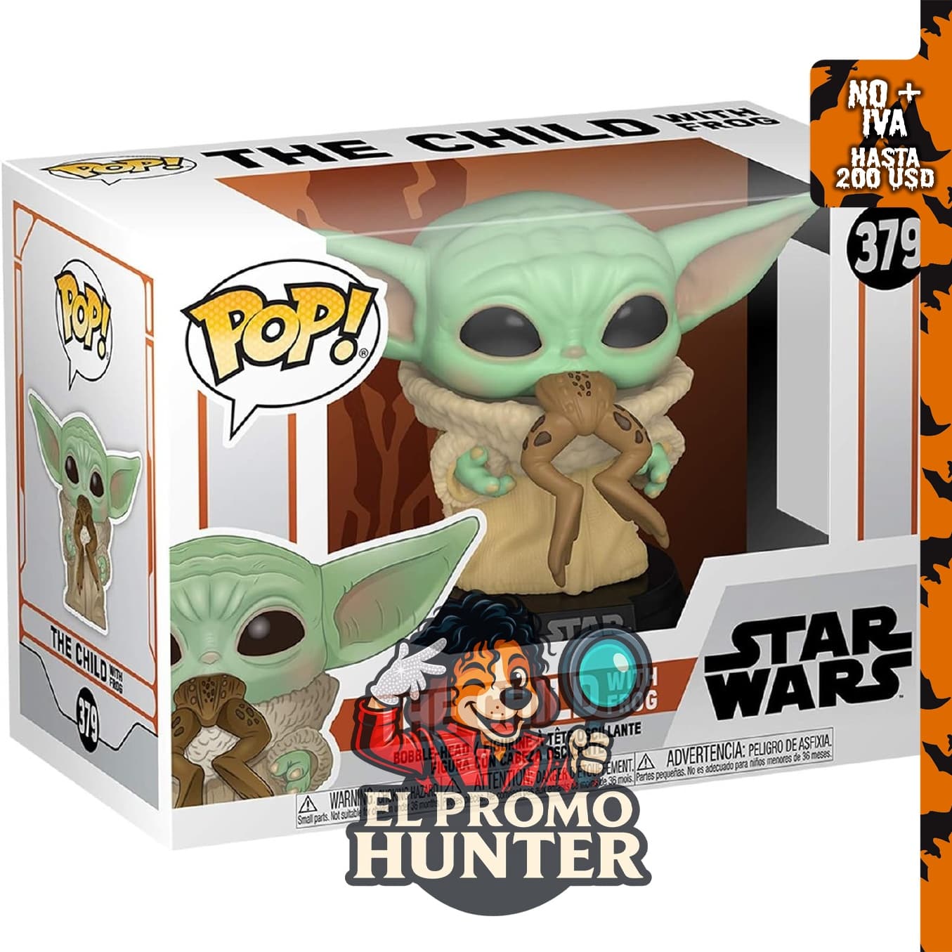 Funko Star Wars: The Mandalorian - Grogu con rana, figura coleccionable.