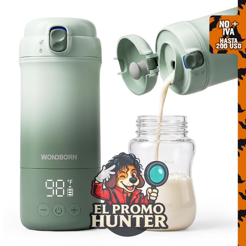 Calentador de botellas portátil Elite, calienta biberones de forma rápida y eficiente.