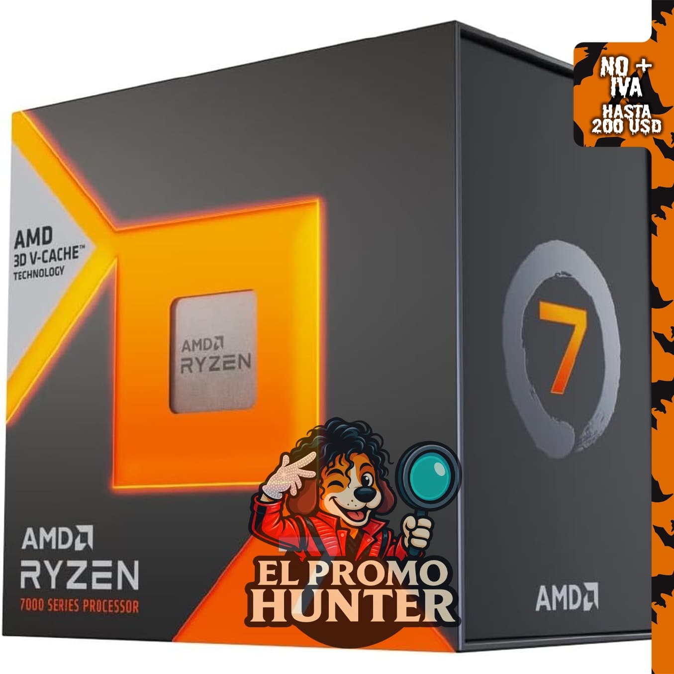 AMD Ryzen 7 7800X3D, procesador de escritorio con 8 núcleos y 16 hilos.