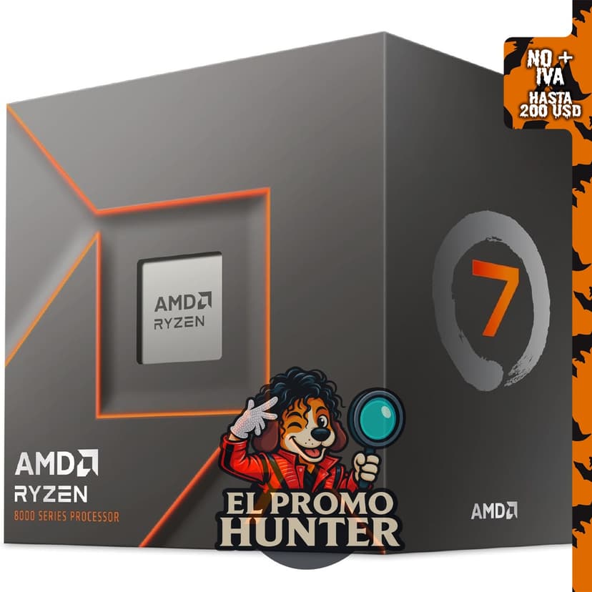 Procesador AMD Ryzen™ 7 8700F, 8 núcleos, 16 hilos, compatible con socket AM4.