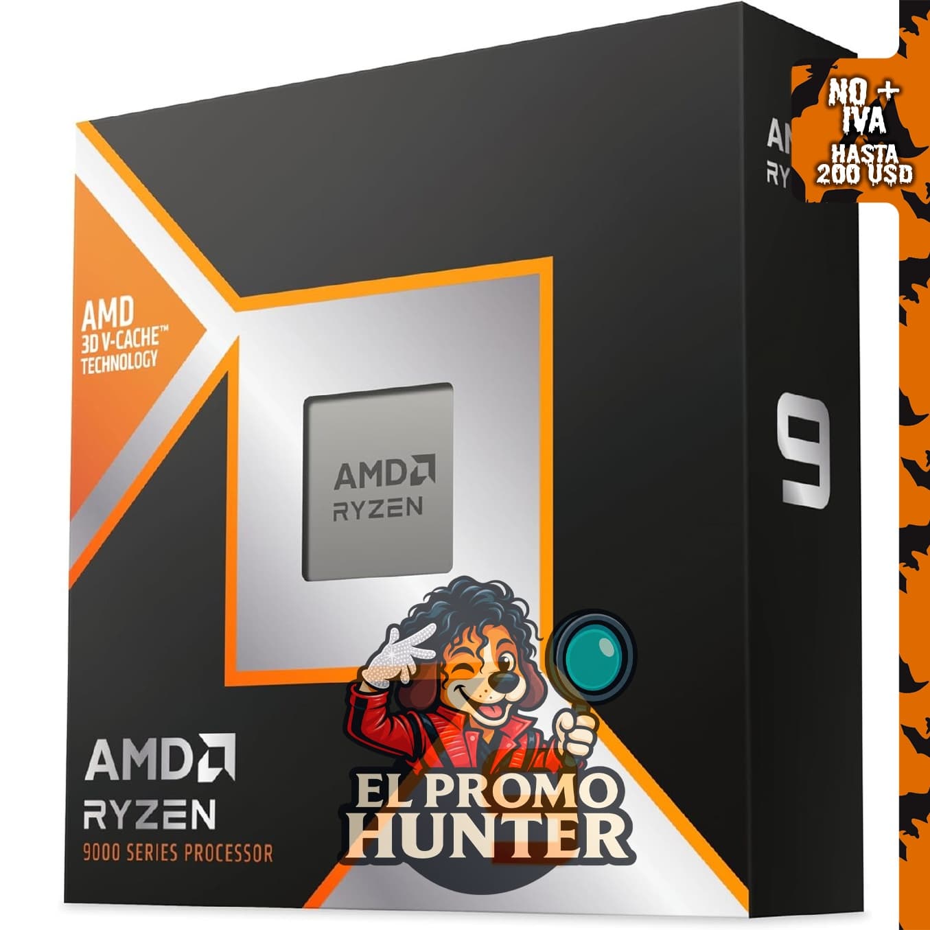 AMD Ryzen 9 9950X3D, procesador de 16 núcleos.