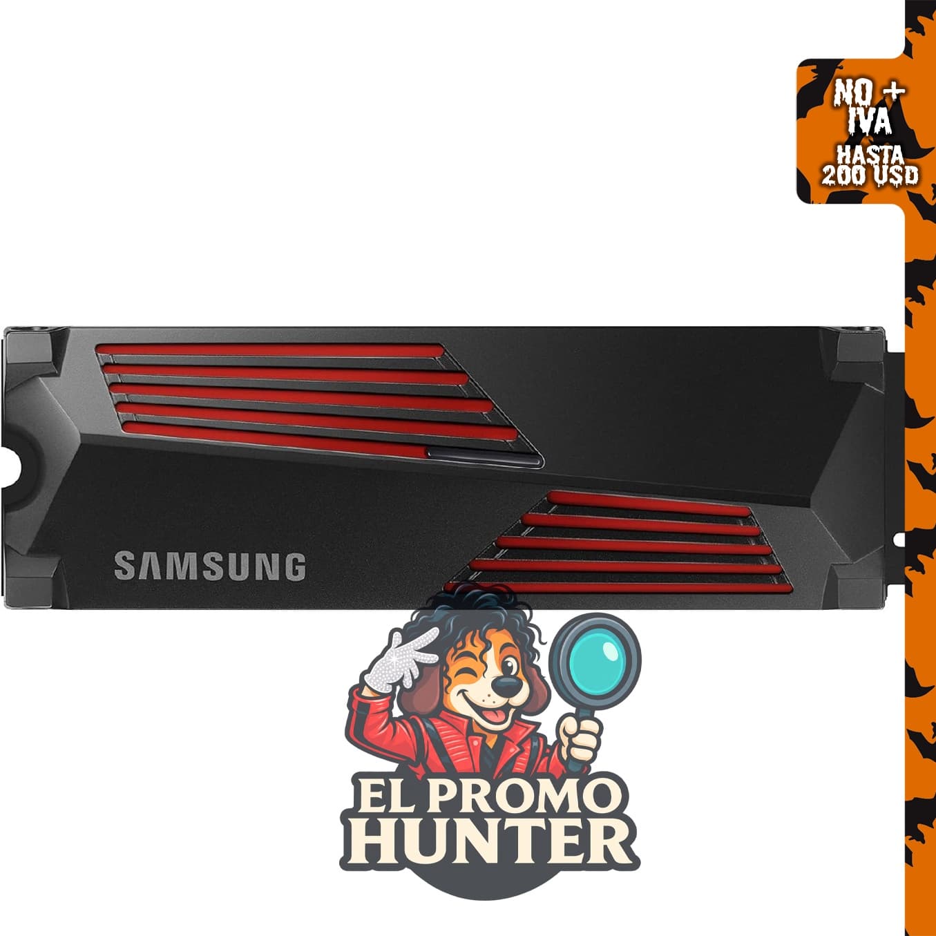 Samsung 990 PRO SSD 2TB, PCIe Gen4 M.2 2280, velocidades de lectura de hasta 7,450MB/s.