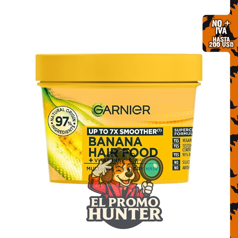 Garnier Ultimate Blends mascarilla 3-en-1 para cabello seco, 390 ml.