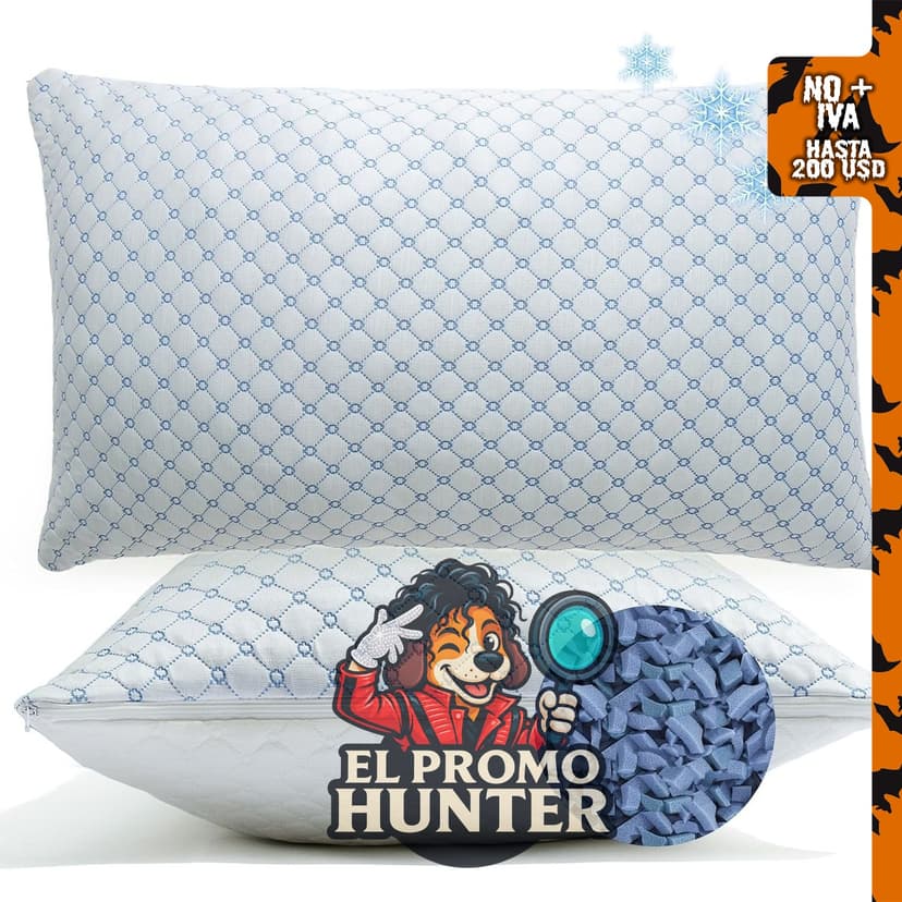 Juego de 2 almohadas refrescantes de espuma viscoelástica.