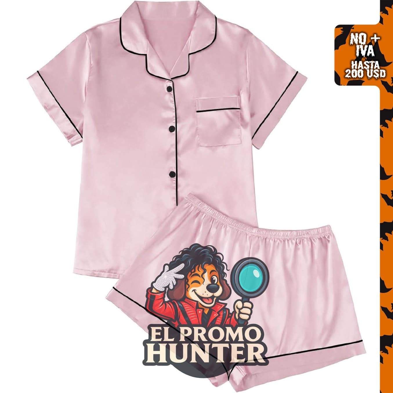 LILLUSORY Conjunto de pijama de satén de seda para mujer, pijama de verano.