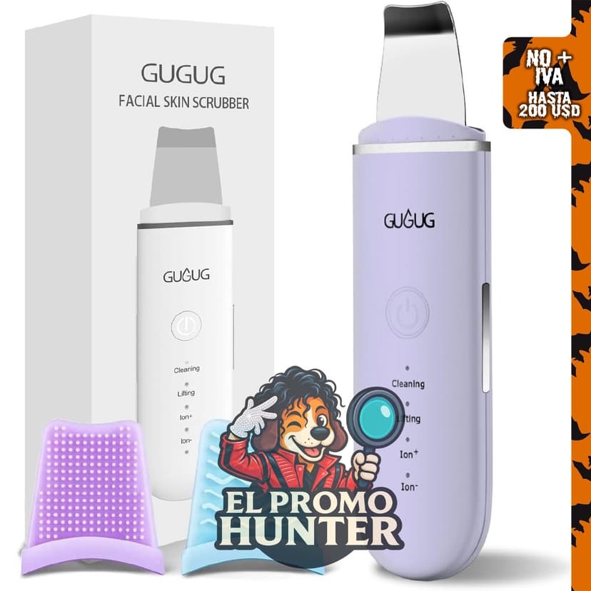GUGUG Limpiador de poros, espátula para remover puntos negros, 4 modos de funcionamiento.