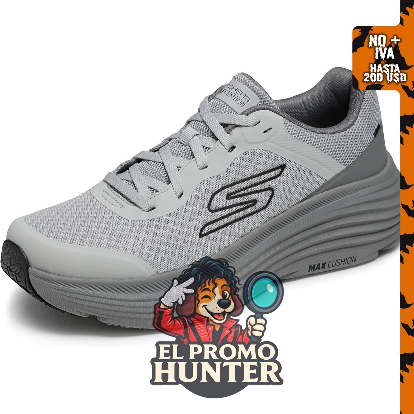 Skechers Tenis Max Cushioning Endeavour para hombre, calzado deportivo con máxima amortiguación.