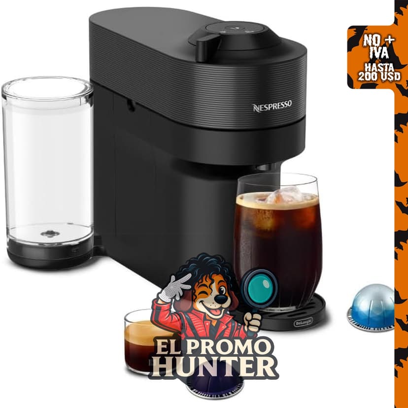 Nespresso Vertuo Pop+ - Máquina de café y espresso de De'Longhi, color negro regaliz.