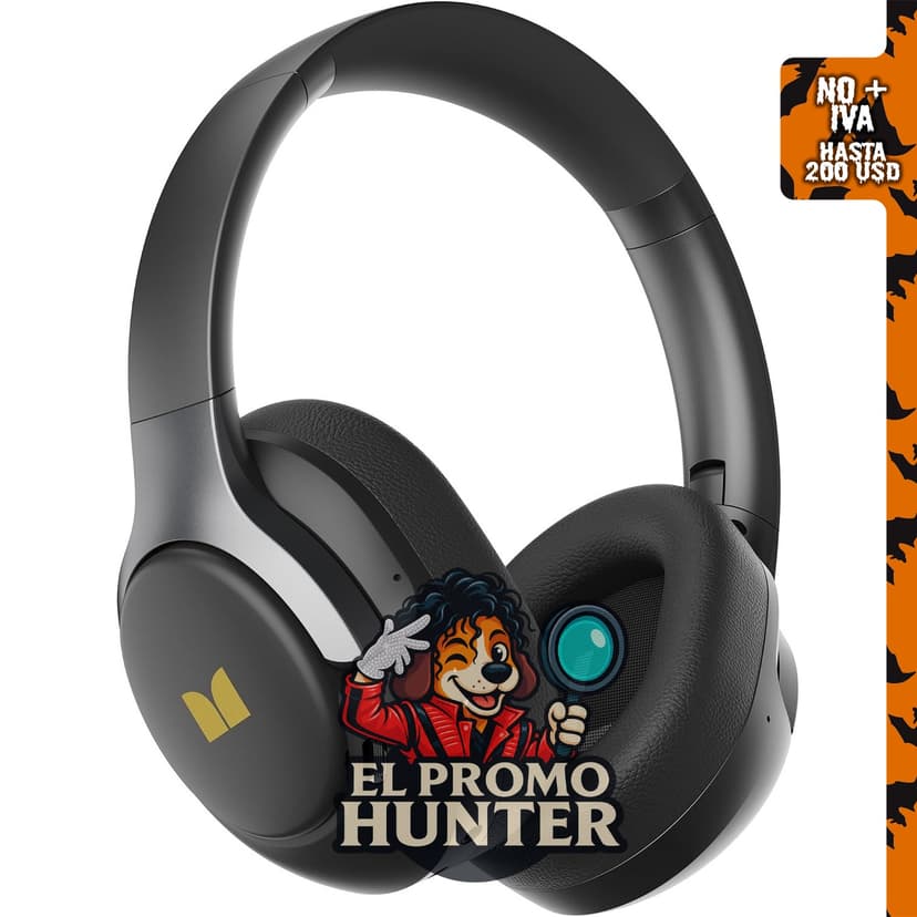 Monster Persona 5th ANC - Auriculares inalámbricos Bluetooth sobre la oreja con micrófono, plegables y ligeros.