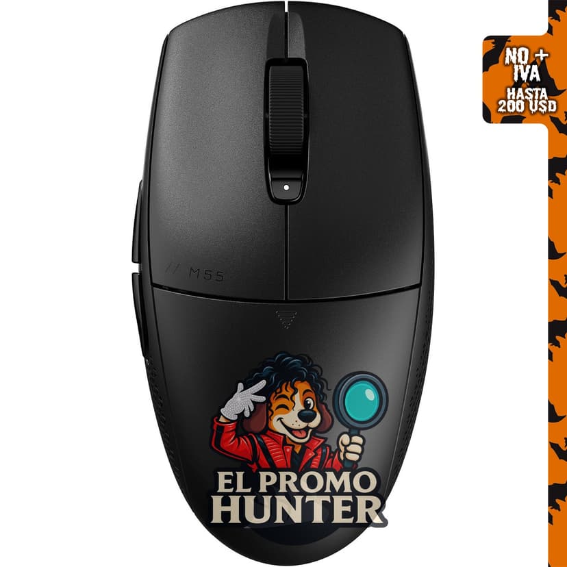 Corsair M55 - Mouse inalámbrico ligero para juegos FPS con conectividad de 2.4 GHz y Bluetooth, 24,000 DPI.