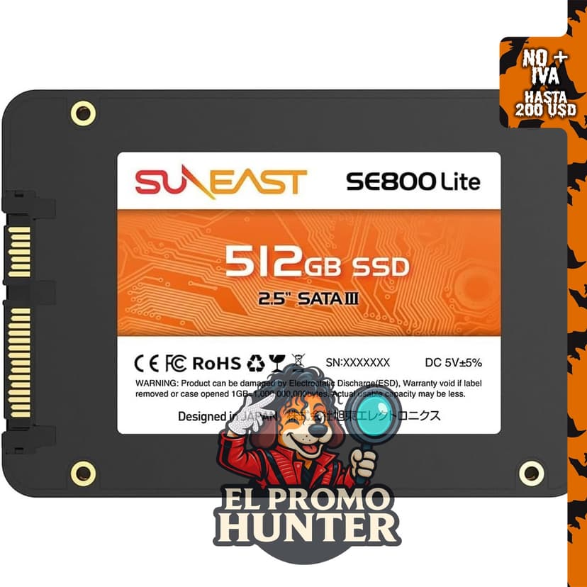 SUNEAST Unidad interna de estado sólido SSD SATA III de 512 GB (2.5")