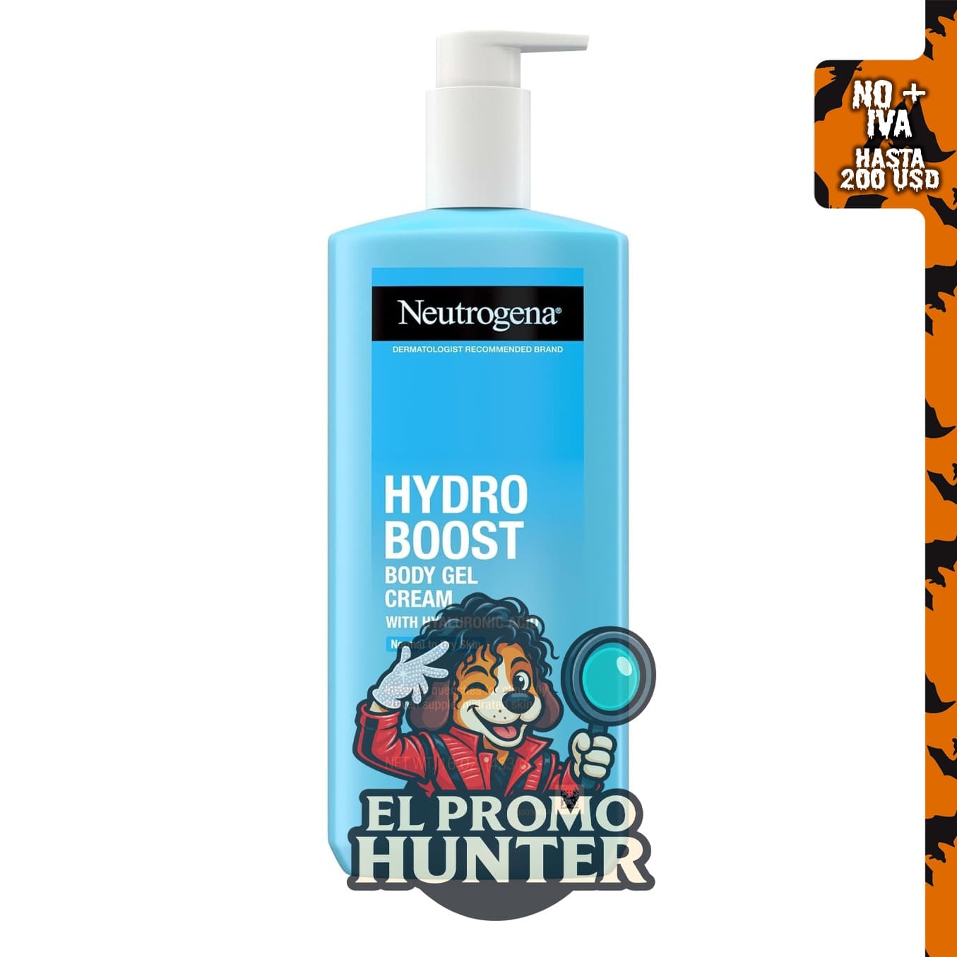 Neutrogena Hydro Boost, crema de gel corporal hidratante con ácido hialurónico, 16 oz (473 ml).
