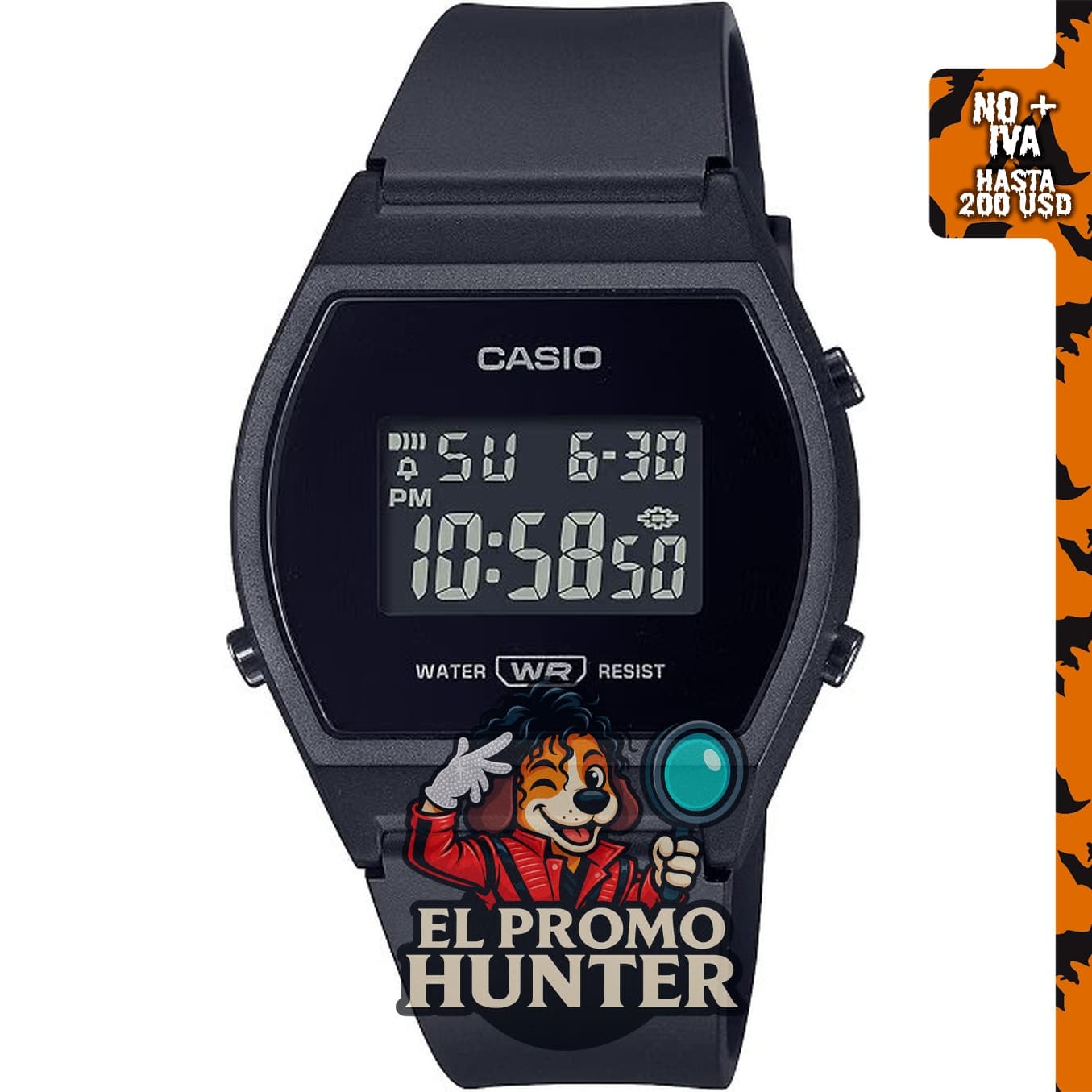 Reloj Deportivo Casio LW-204-1BCF para mujer.
