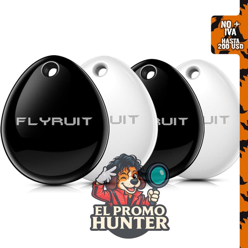 Paquete de 4 etiquetas Air Tracker, solo para iOS, certificado Apple Find My.