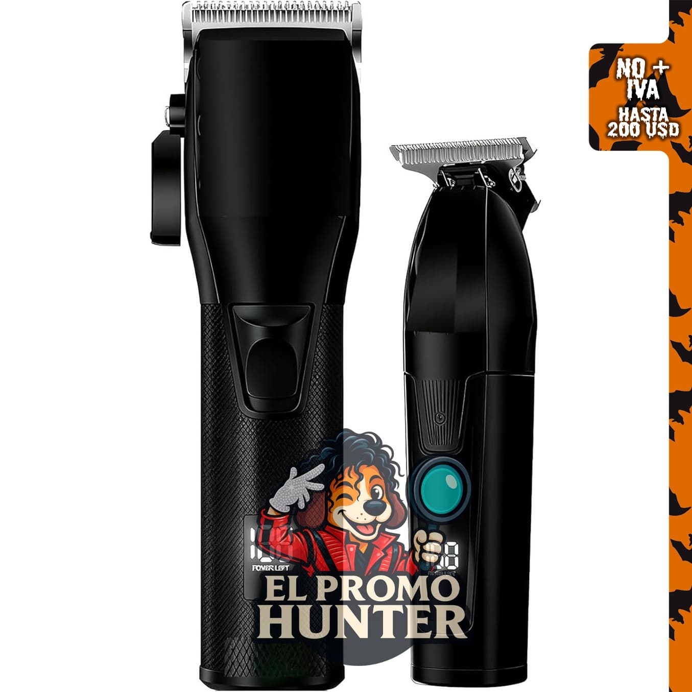 Juego de cortapelos profesionales HEERLIKE, incluye recortadores de barba y kit de aseo con pantalla LCD.