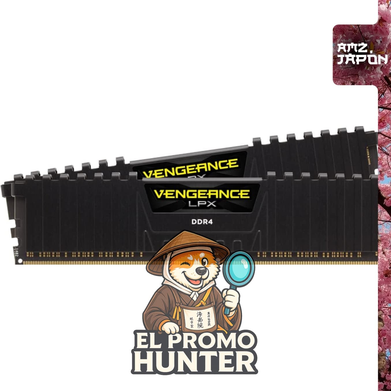 Módulo de memoria CORSAIR DDR4 VENGEANCE LPX Series 16GB (2x8GB) 2666MHz.