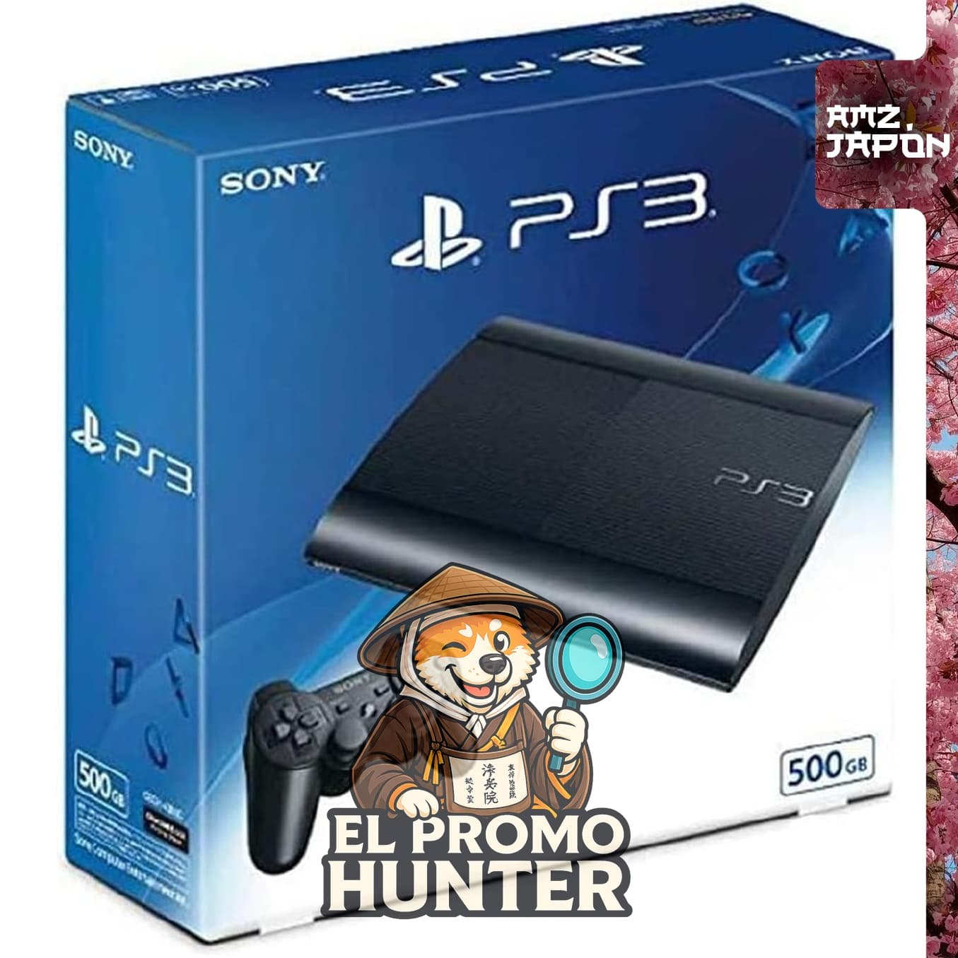 Consola PlayStation 3 Charcoal Black de 500 GB (modelo CECH4300C).