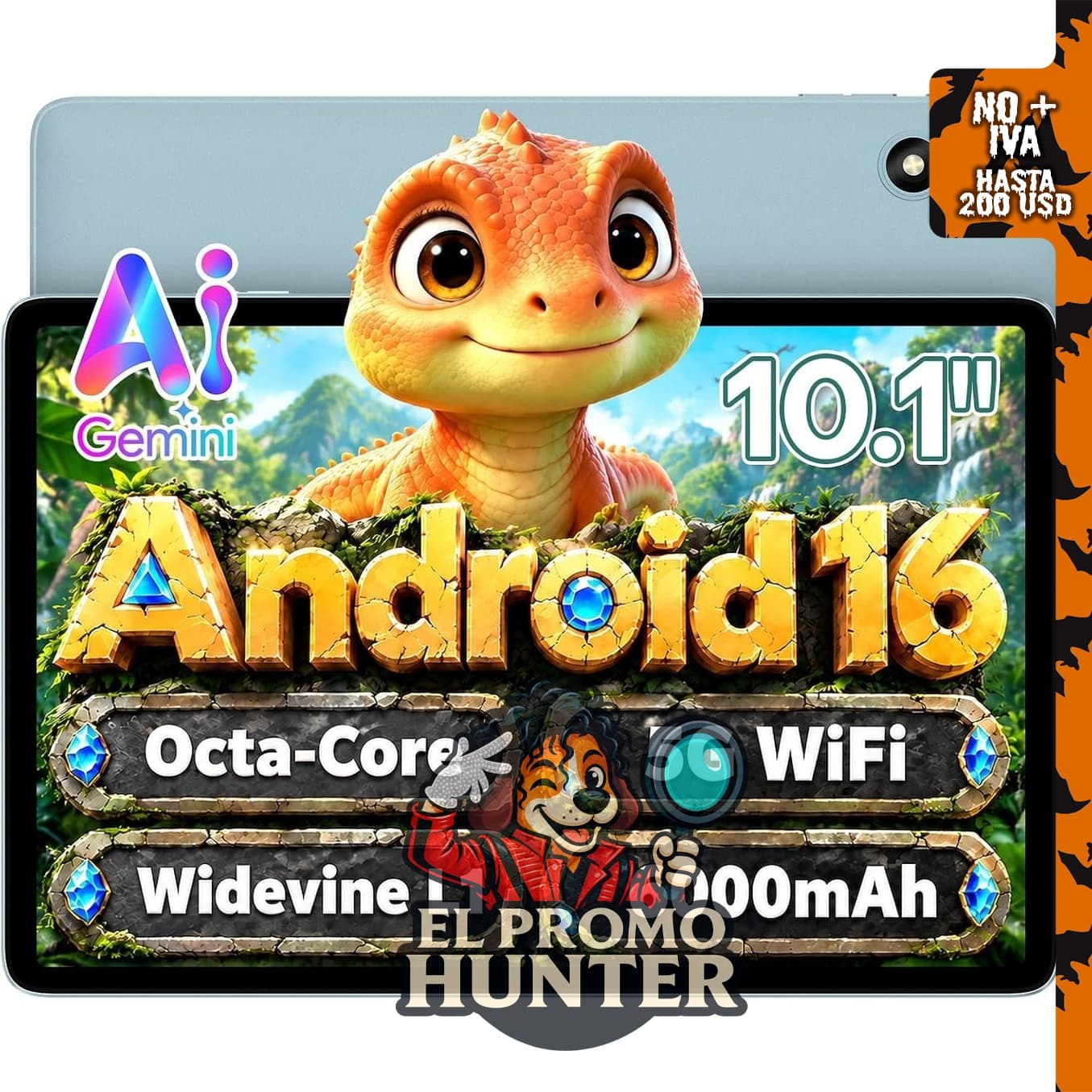 TECLAST Tableta Android de 10 pulgadas P35, Octa Core, Widevine L1.
