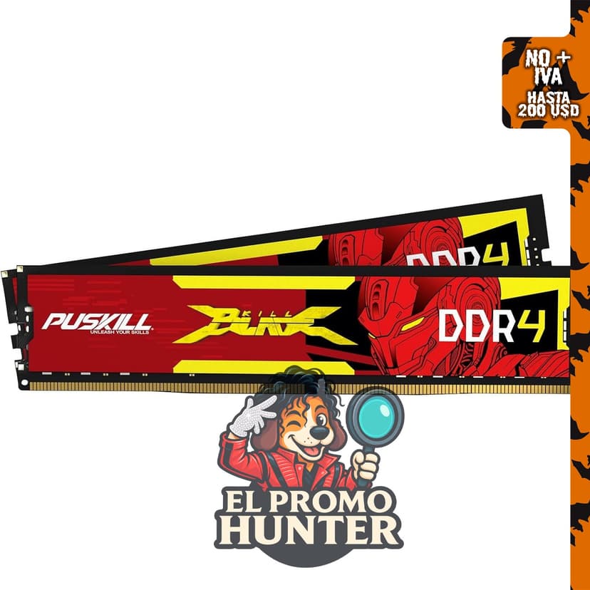 PUSKILL Kit de RAM de escritorio DDR4 3200MHz CL16, 16 GB (2 x 8 GB)