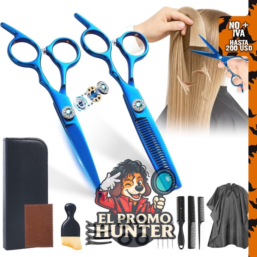 Juego de 21 tijeras de corte de cabello SUCELD, fabricadas en acero 440C.