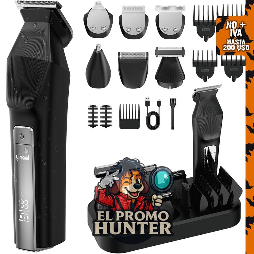 Yineel HC600 - Cortadora de barba inalámbrica para hombres.
