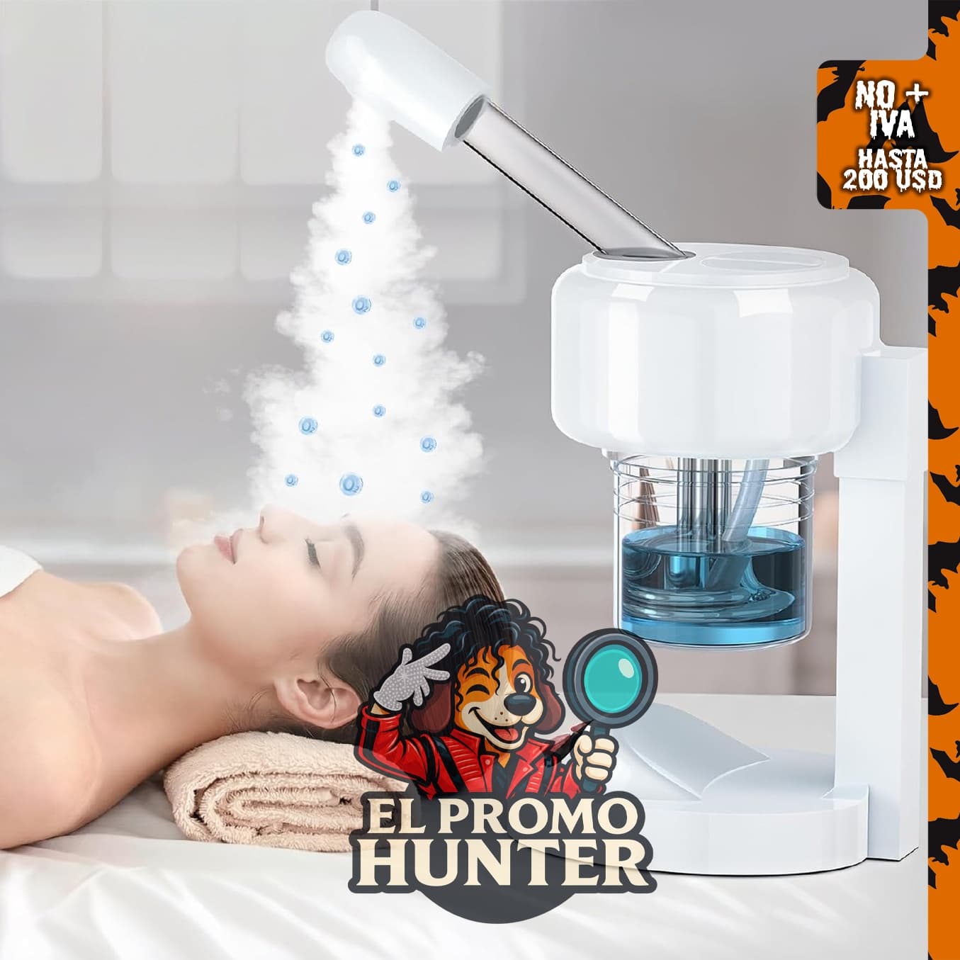 Vaporizador facial portátil Betterme con taza de agua extraíble y tecnología nano iónica.