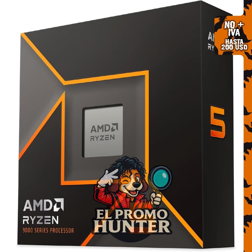 Procesador de escritorio AMD Ryzen™ 5 9600X, 6 núcleos y 12 hilos.