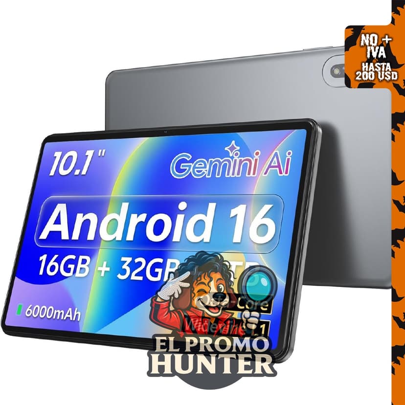 Tablet Android de 10 pulgadas, Octa-Core, 16GB RAM y 32GB ROM.