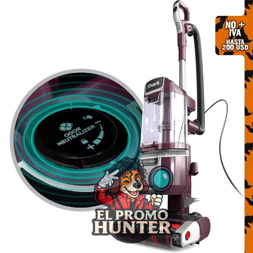 Shark LA702 Rotator Pet Lift-Away ADV, aspiradora vertical con tecnología DuoClean PowerFins y neutralizadora de olores.