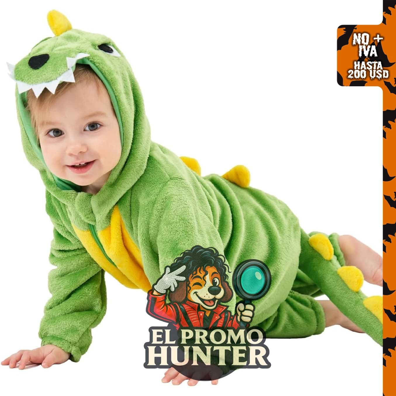 Pijama unisex de animal para bebé, franela con capucha, disfraz para Halloween.