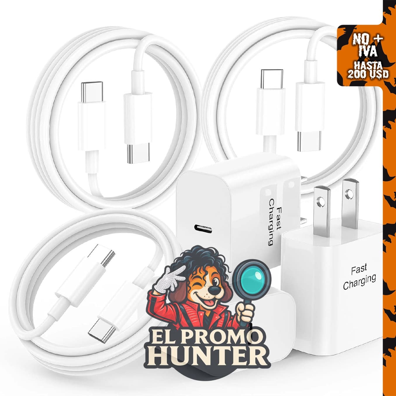 Cargador para iPhone de carga rápida de 20 W, paquete de 3.