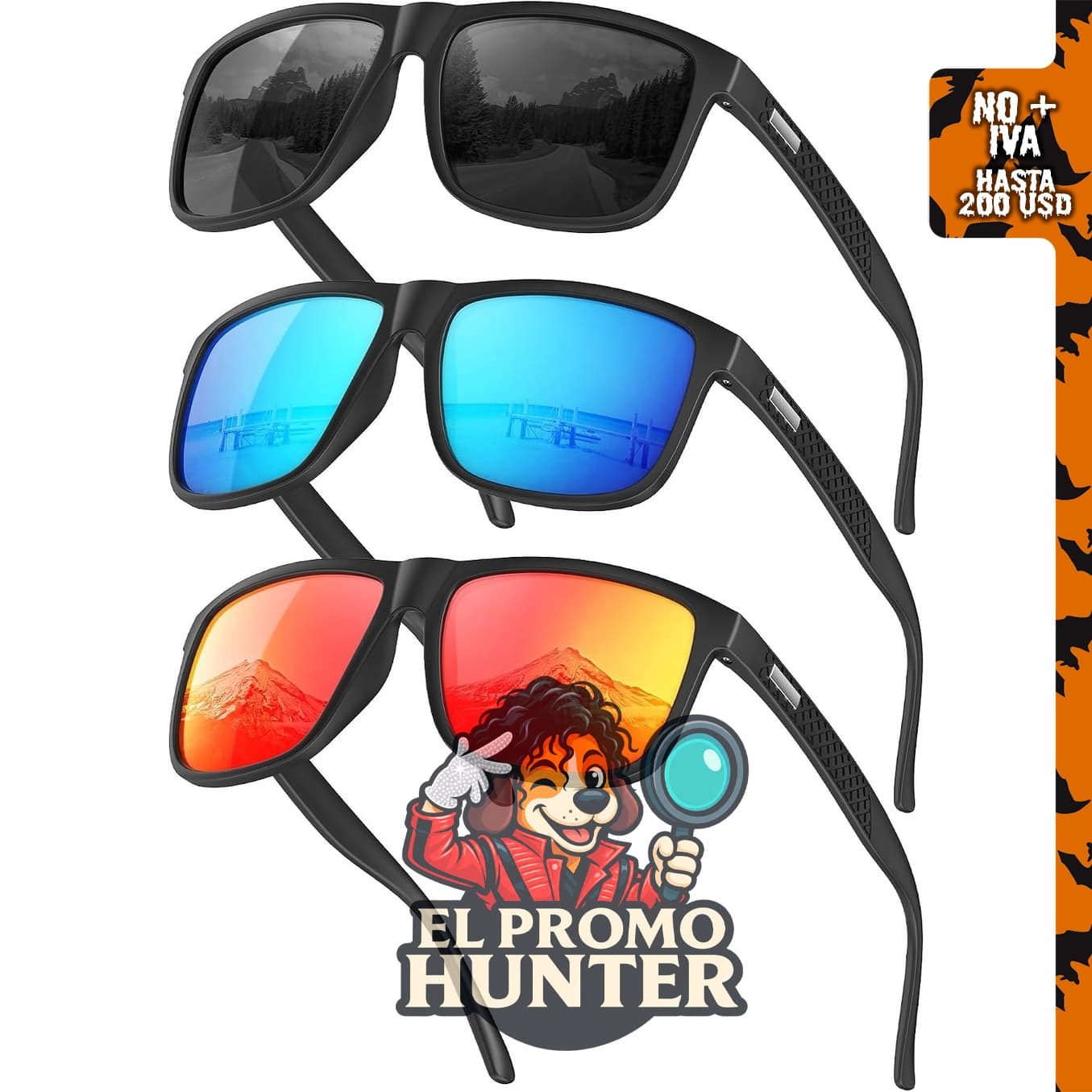 Gafas de sol polarizadas CIFOYA para hombre, retro, con protección UV.