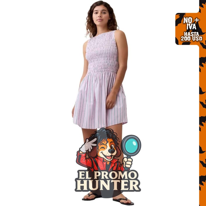 GAP Vestido Midi con Smock para mujer.