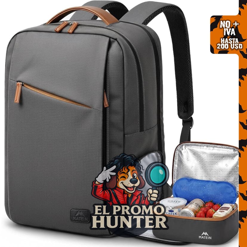 MATEIN Classic Work Backpack para hombre con compartimento aislado para almuerzo.