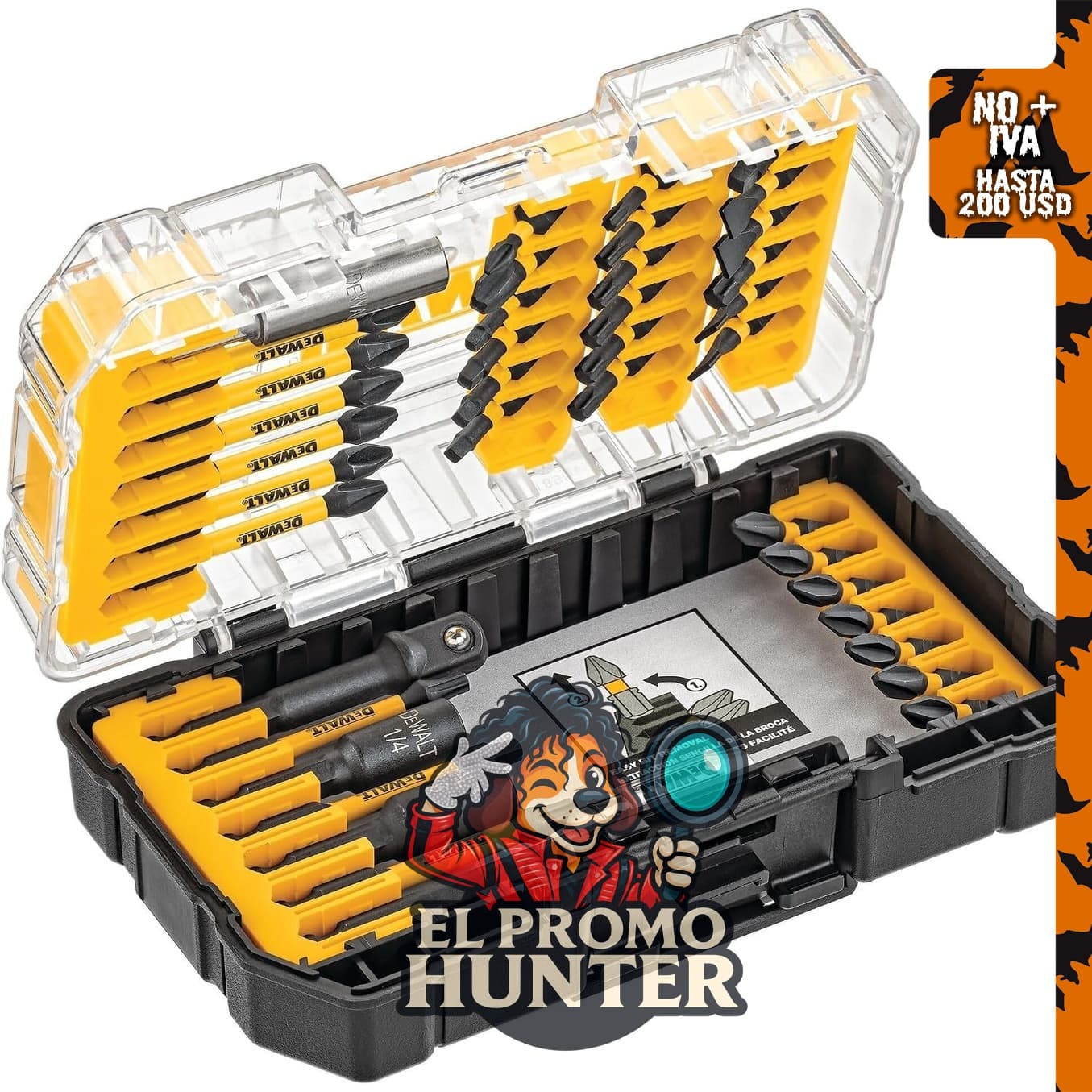 DEWALT Juego de puntas de destornillador, 40 piezas para impactos.